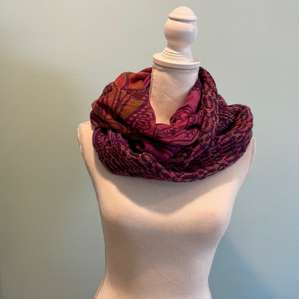 Collection Eighteen infinity scarf purple orange green